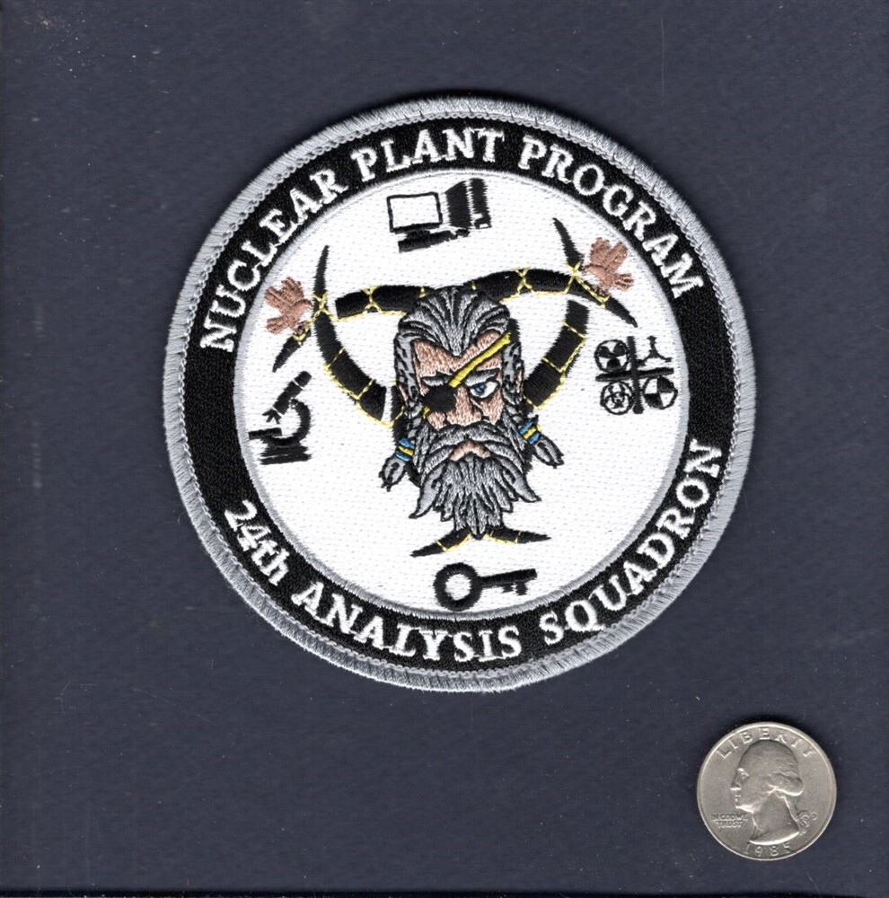 24th ANS Analysis Squadron Nuclear Plant Program USAF Squadron Patch + V