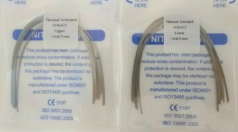 5pack Dental Orthodontic Arch Wire Rectangular Round Niti Thermal Activated Oval