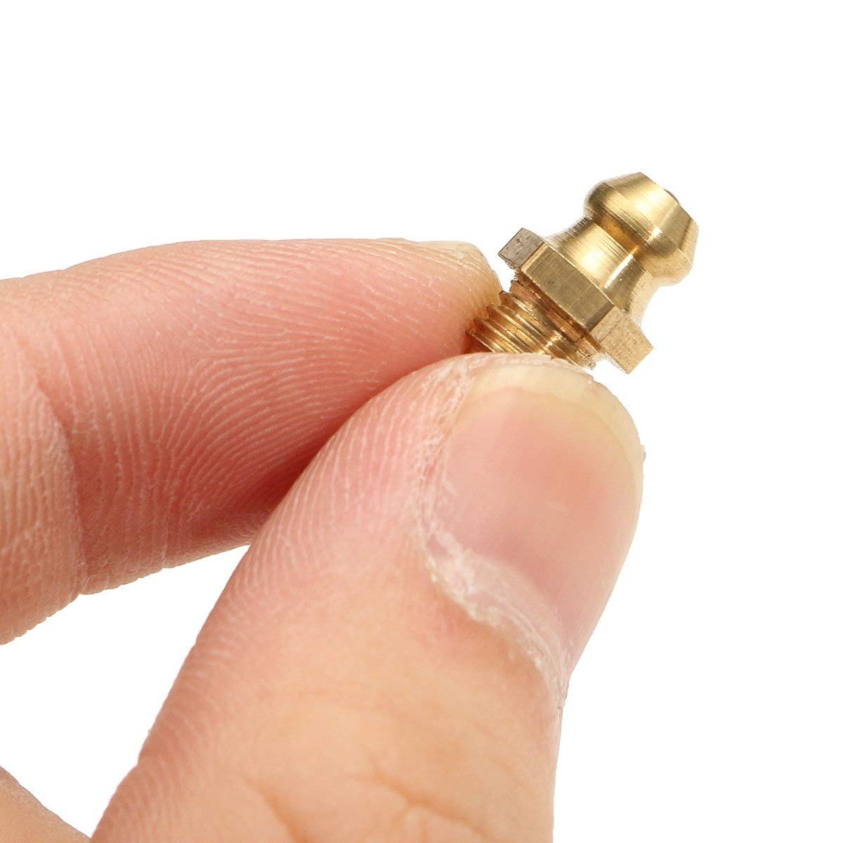 25 Pcs/Set 1/4-28 SAE-LT Copper Taper Thread Grease Zerk Nipple Fitting Straight