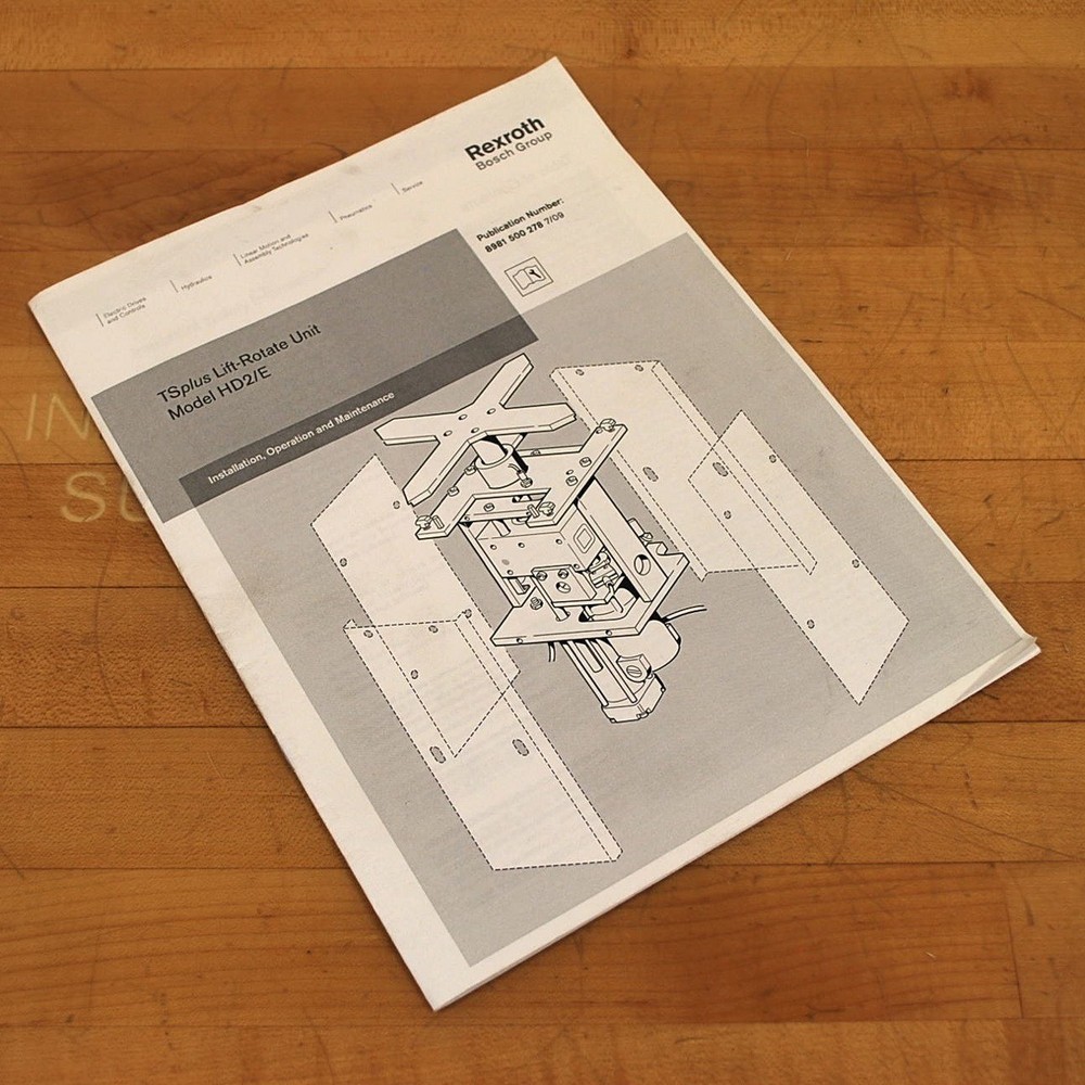 Rexroth HD2/E Tsplus Lift-Rotate Unit Manual - USED