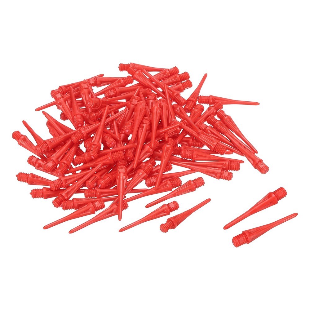 Plastic Dart Tips, 50 Pack 2BA Thread Soft Dart Tips Plastic Tip, Red