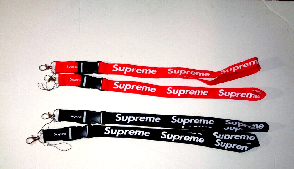 2pcs supreme neck lanyard key chains