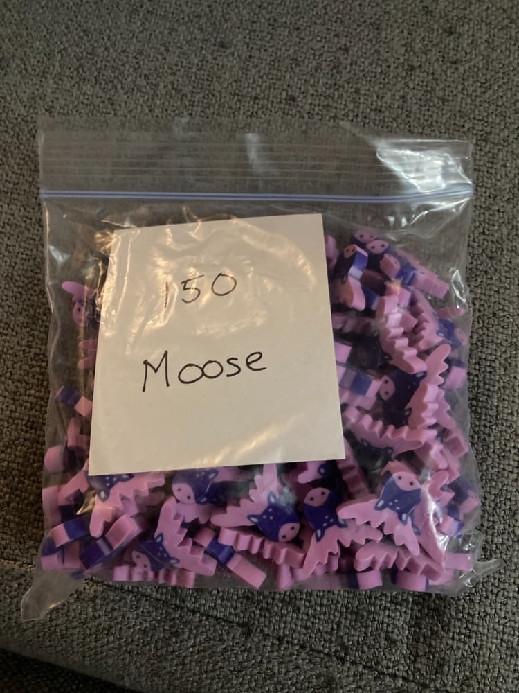 Classroom Mini Erasers 150 Count Moose Shapes (#9)