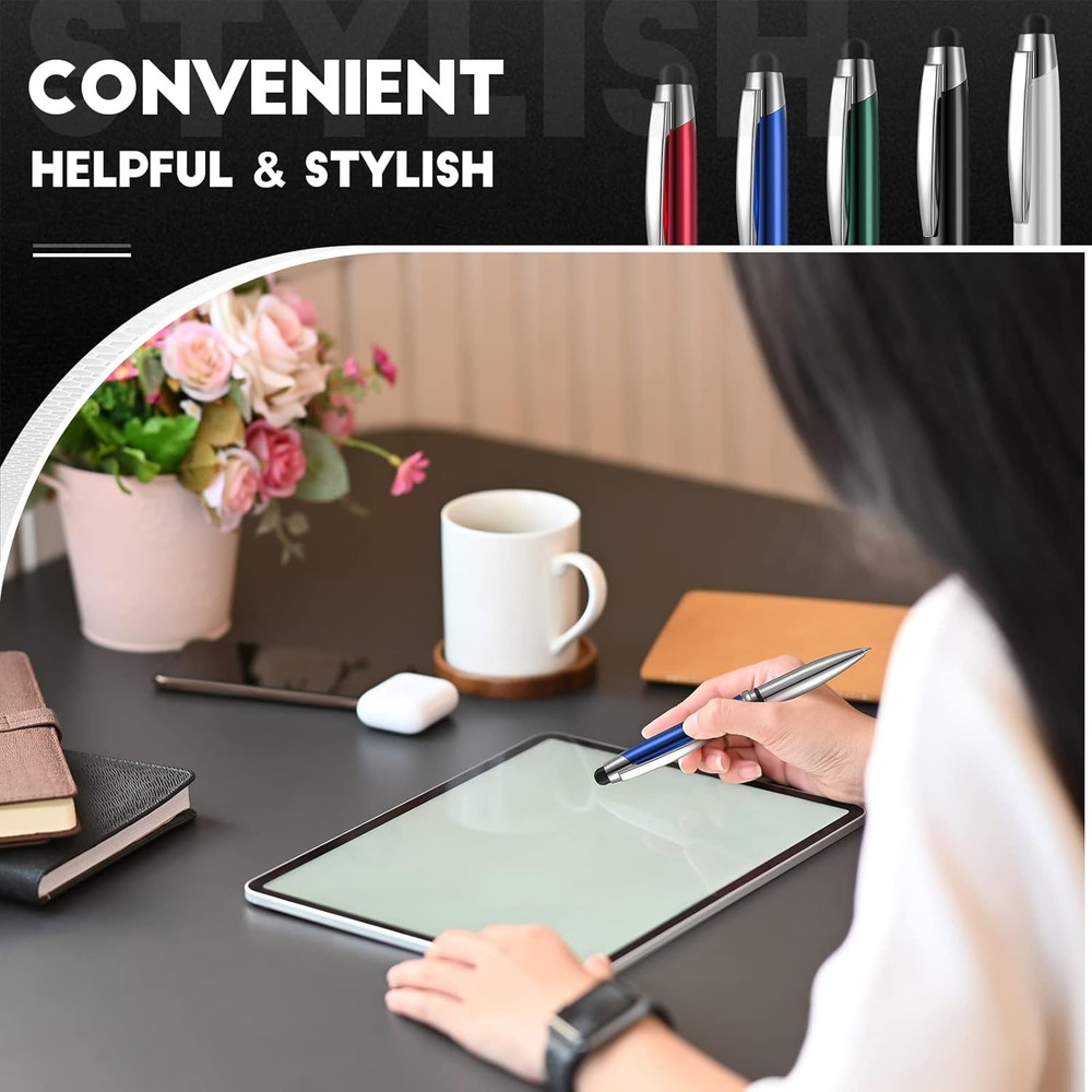 5 Pieces Stylus Pen for Touchscreen Devices Multi-Function Capacitive Pen with L