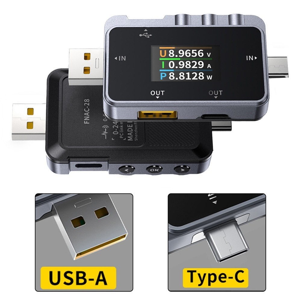 FNAC 28 USB Voltage Meter with Fast Charging Protocol Detection Features