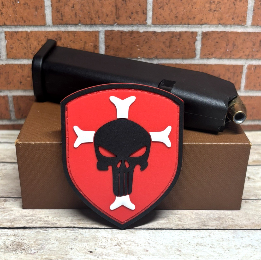 Punisher PVC Patch - Skull Tactical Morale Gun Punisher Patch - Shield Patch