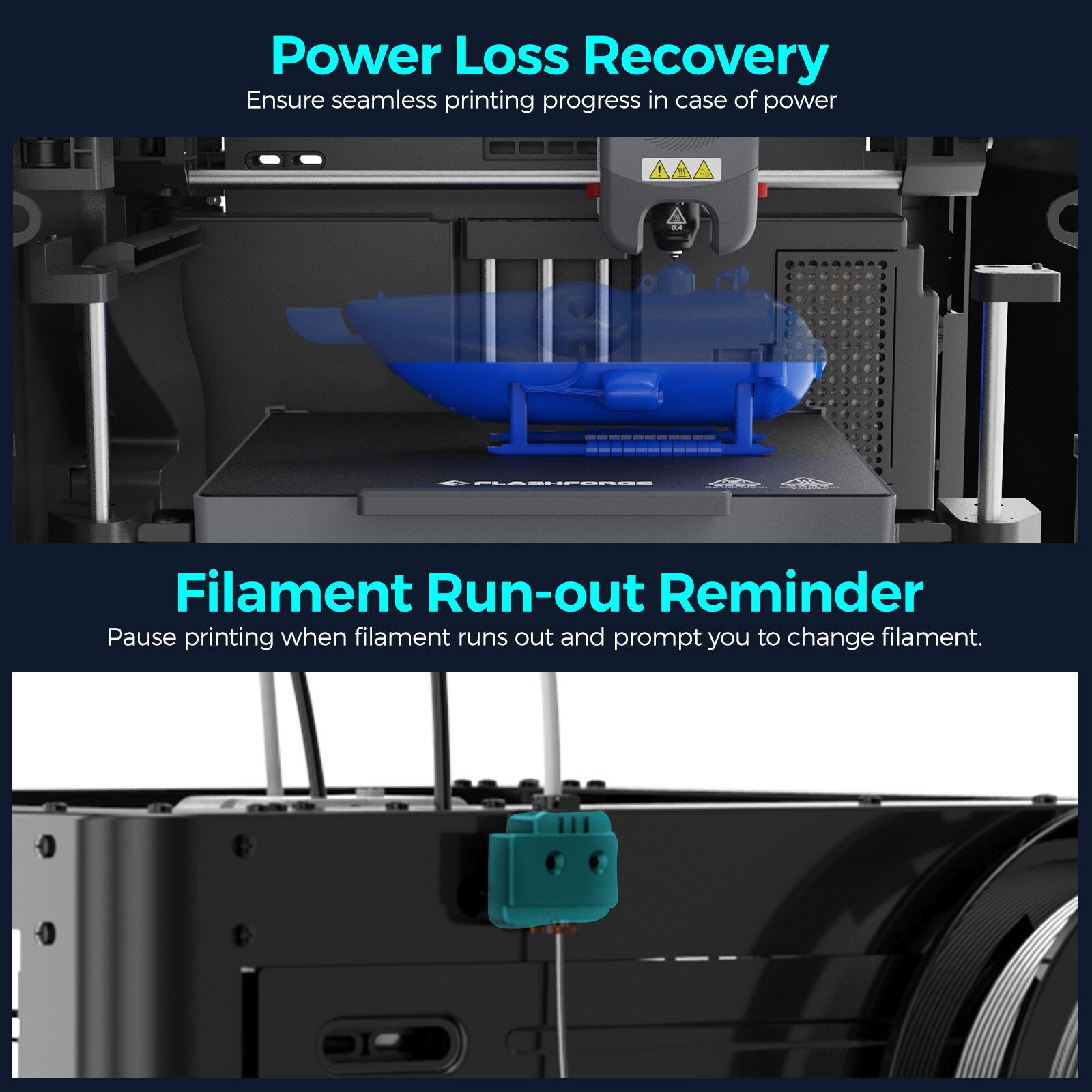 FLASHFORGE 3D Printer Adventurer 5M Core XY Fully Auto Leveling Max 600mm/s US