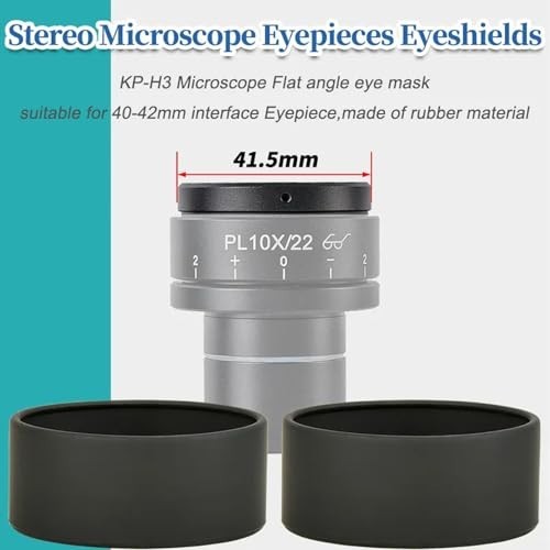 2Pcs Flat Angle Rubber Eyepiece Covers for 40-42mm Microscope & Telescope Protec