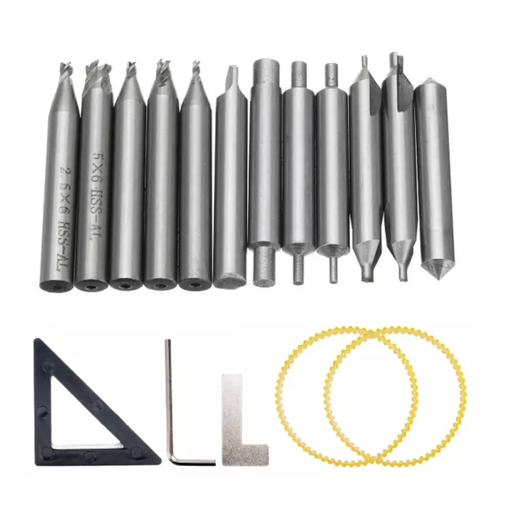 17PCs Drill Bits Set For 368A Locksmith Tool Vertical Key Machine Cutter