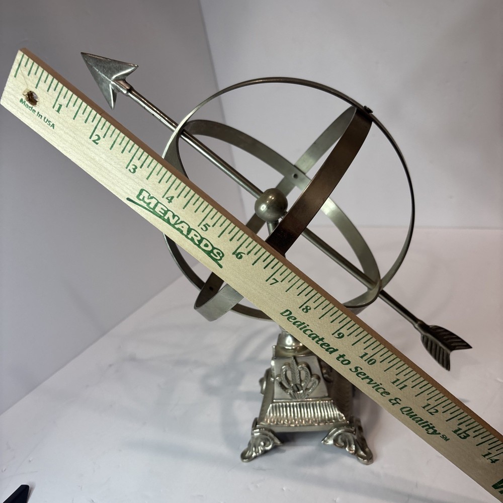 Silver Decorative Metal Armillary Sphere Globe