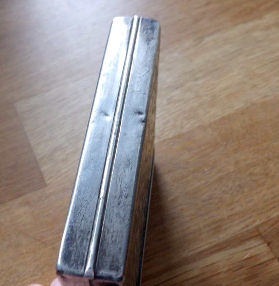 .950 Sterling Silver Cigarette or Card Case Engraved, Spring Open 4oz+