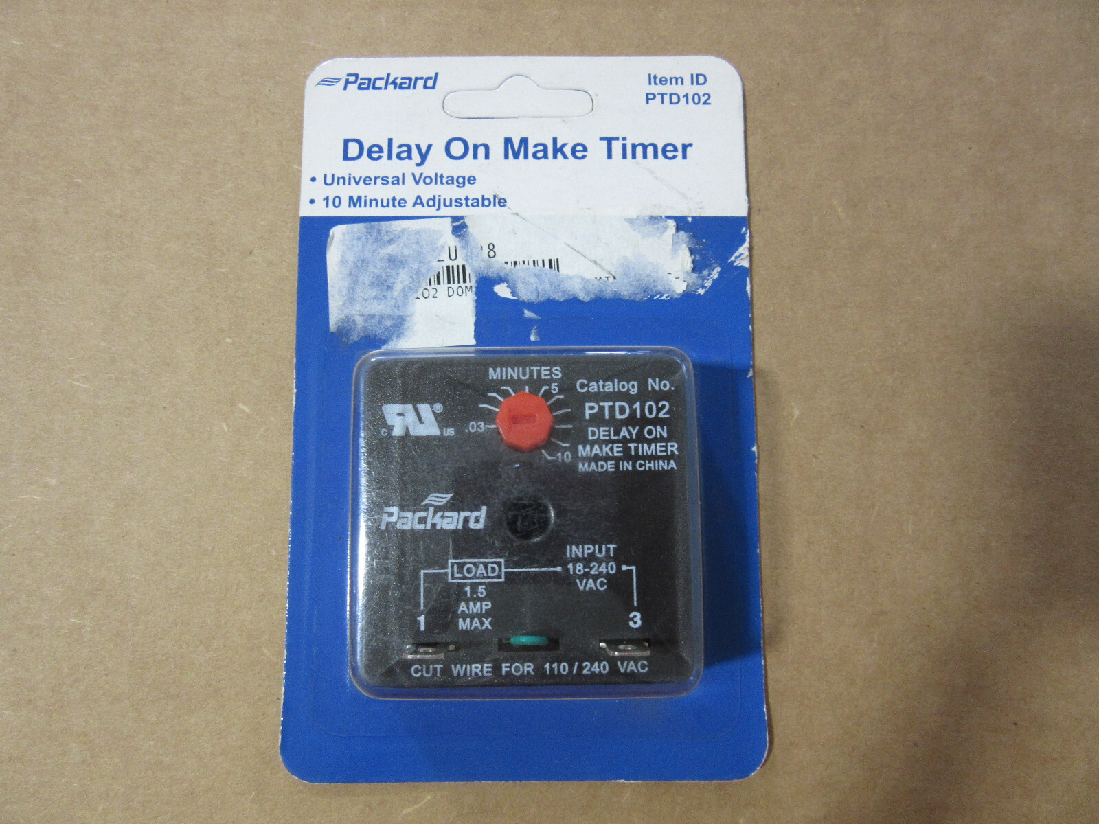 Parkard PTD102 Delay on Make Timer 10 Minutes NEW!! in Sealed Pack Free Shipping