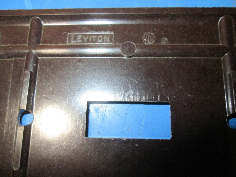 Leviton Brown Ribbed 2 ganged Switch Cover Plate