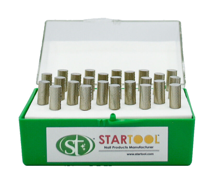 Startool Acrylic Nail Drill 3/32" STXF Extra Fine Silver ( 6 Pieces )