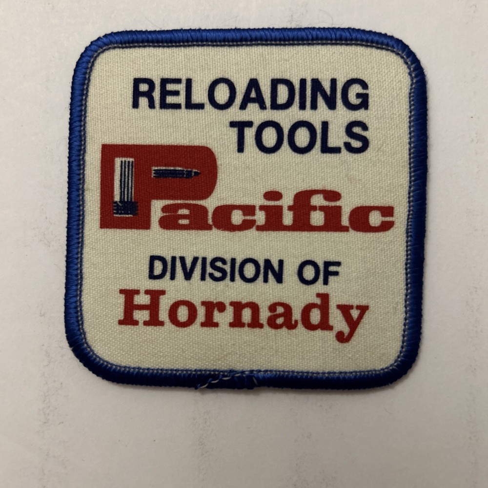 Pacific Reloading Tools Patch Hornady Division Ammunition Firearms Badge 3”