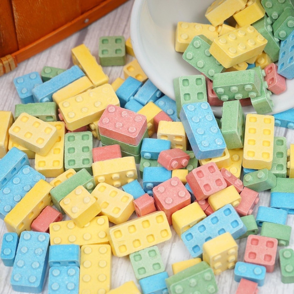 Blox Candy, 1 Pound Bag, Building Blocks Candy, Edible Assorted Block Flavors