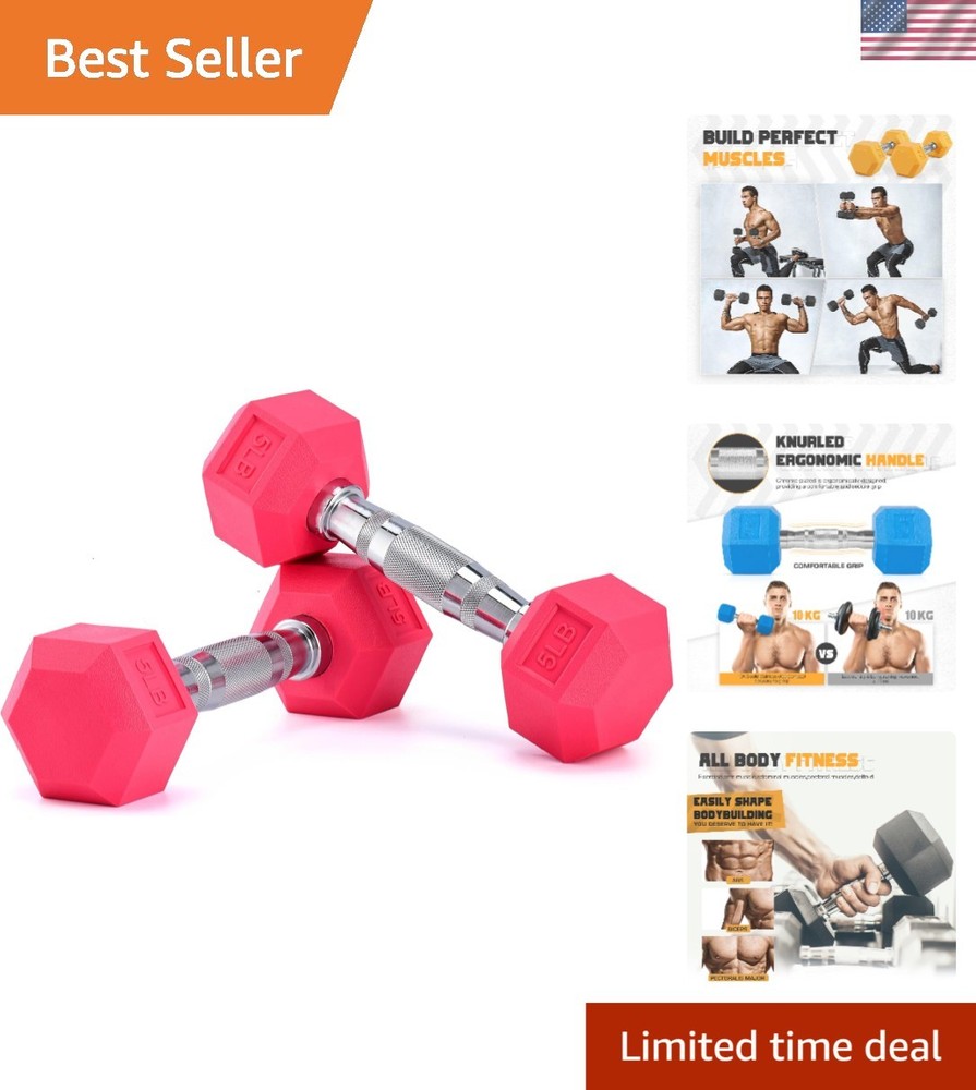 Versatile Light Pink Dumbbells Set - Comfortable, Rust Resistant & Eco-Friendly