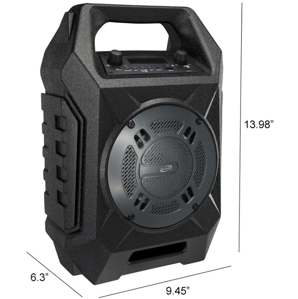 iLive Tailgate ISB408B Portable Bluetooth Speaker - Black