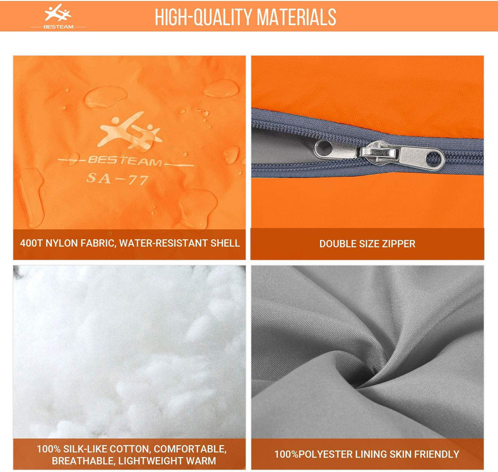 Warm Weather Sleeping Bag - Portable Waterproof Compact Lightweight, Packable fo