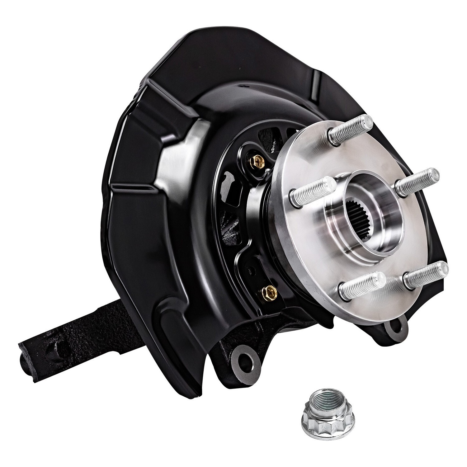 Pair Front Steering Knuckle & Wheel Hub Bearing for 2007 2008-2011 Toyota Camry