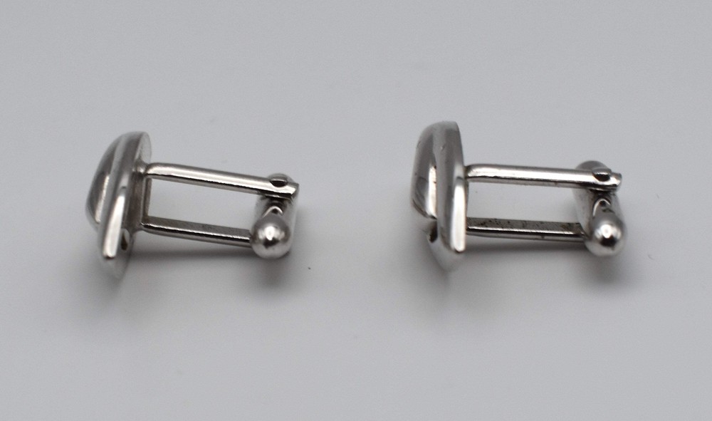 Swank Silver Tone Intricately Designed Cufflinks