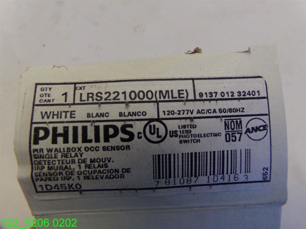 PHILIPS LRS221000(MLE) PIR WALLBOX OCCUPANCY SENSOR WHITE