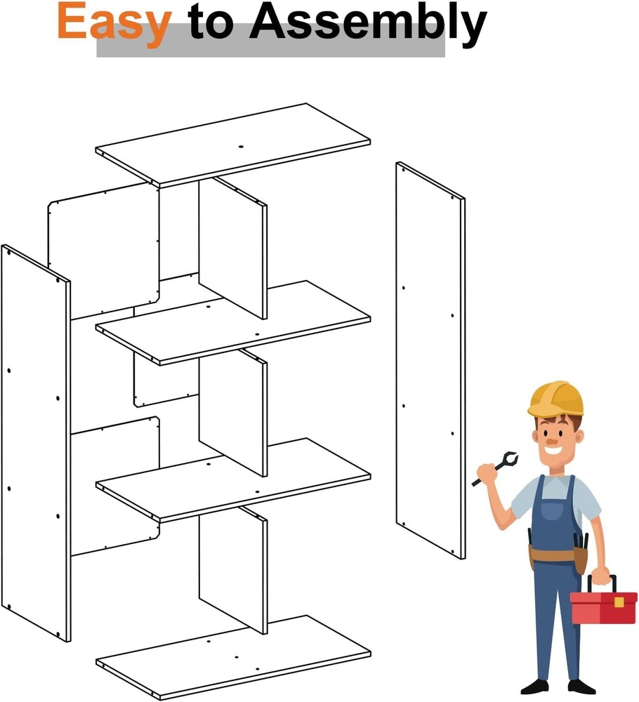 6 Cube Storage Organizer Open Cube Bookshelf W/ 3 Removable Back Panels Display