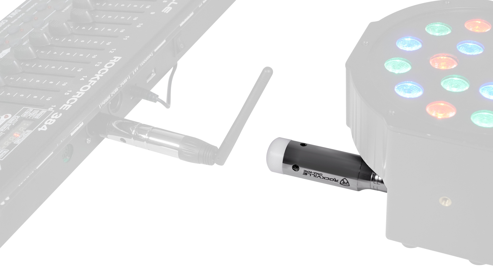 Rockville DMX-WRE 2.4GHZ Wireless DJ DMX Receiver w/ 9 Hour Rechargeable Battery