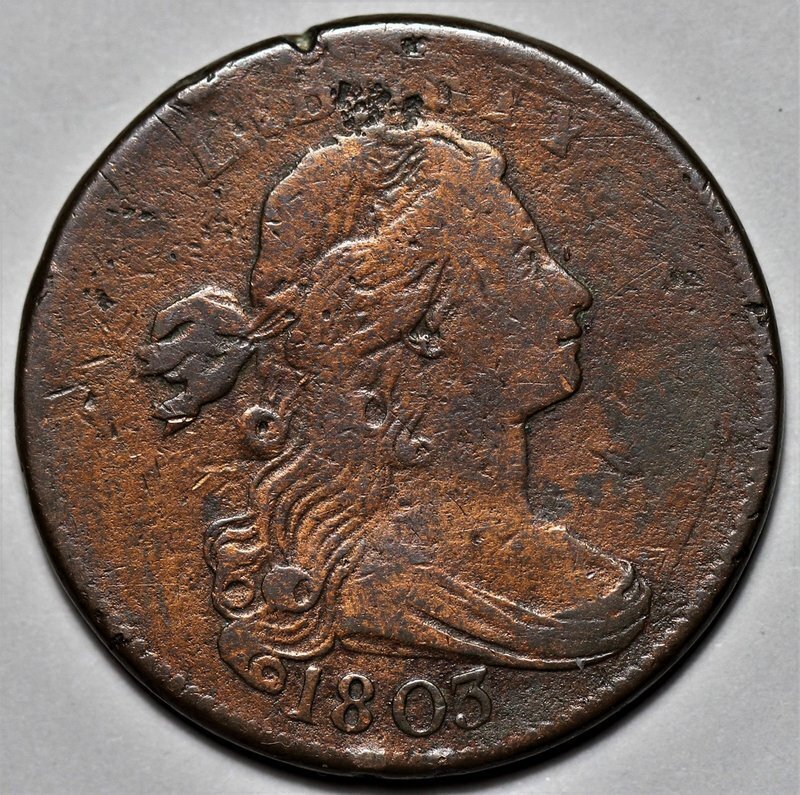 1803 Draped Bust Large Cent - US 1c Copper Coin