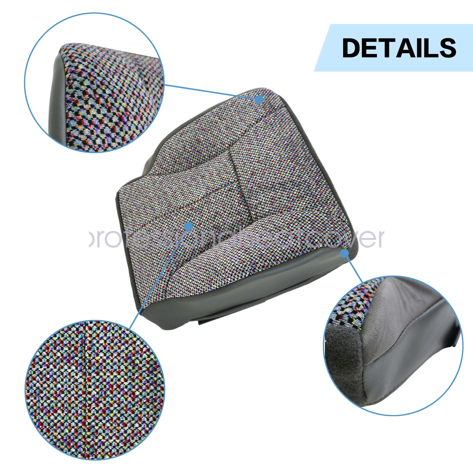 Driver Bottom Seat Cover + Foam Cushion Fits 1998-2002 Dodge Ram 1500 2500 3500