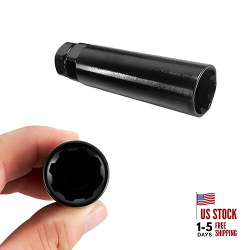7 Spline Drive Tuner Socket Key Tool, Sturdy Steel Large Socket Lugnuts Key