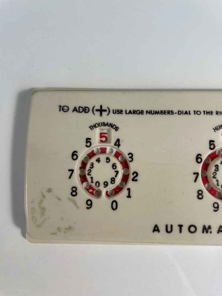 Vtg Sterling #565 Dial-A-Matic Automatic Mechanical Adding Machine No Stylus
