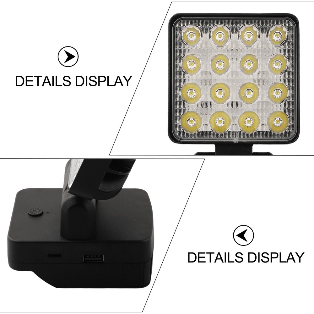 Easily Adjustable Cordless LED Work Light Compatible with For Metabo Batteries