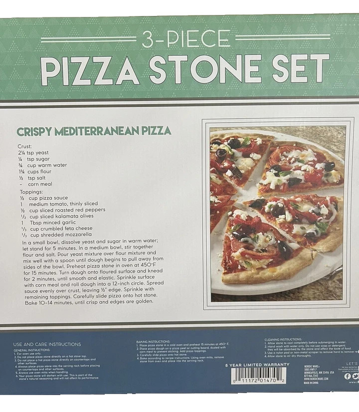Nordic Ware 3 Piece Pizza Stone Set