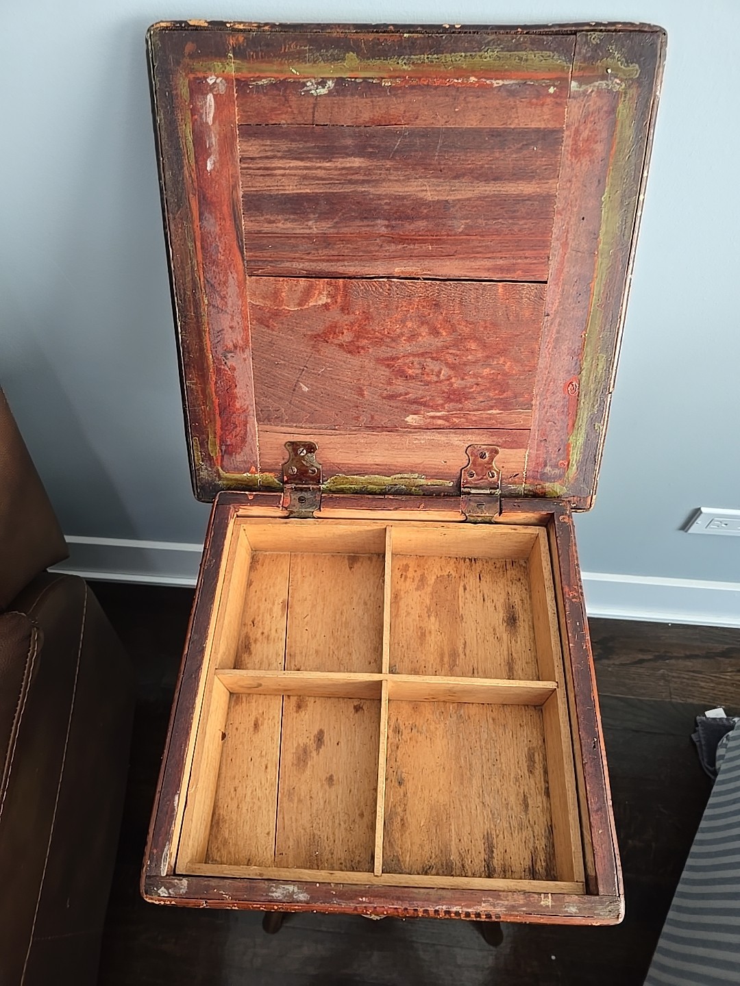 Vintage Bamboo Sewing Basket Stand