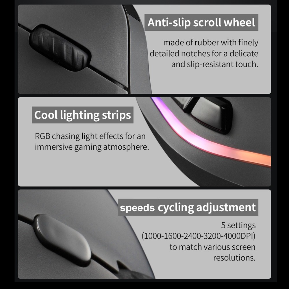 ZELOTES Wireless Mice Ergonomic Optical Indicator Lightweight Gaming Mice For