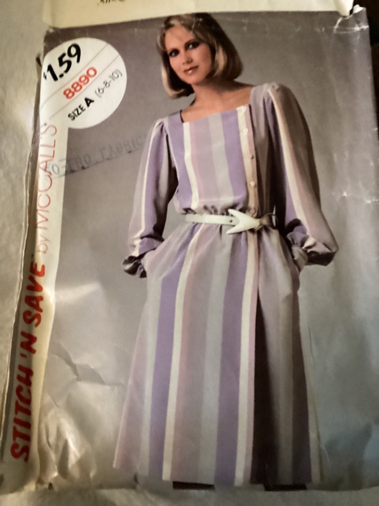 1984, VINTAGE  MCCALLS PATTERN #8890…. Has  been cut