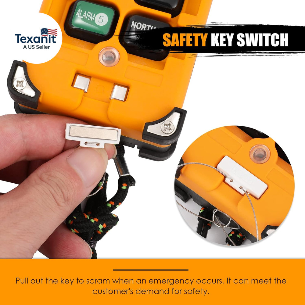 Wireless Crane Remote Control 12 Buttons 12V Industrial Channel Hoist Controller