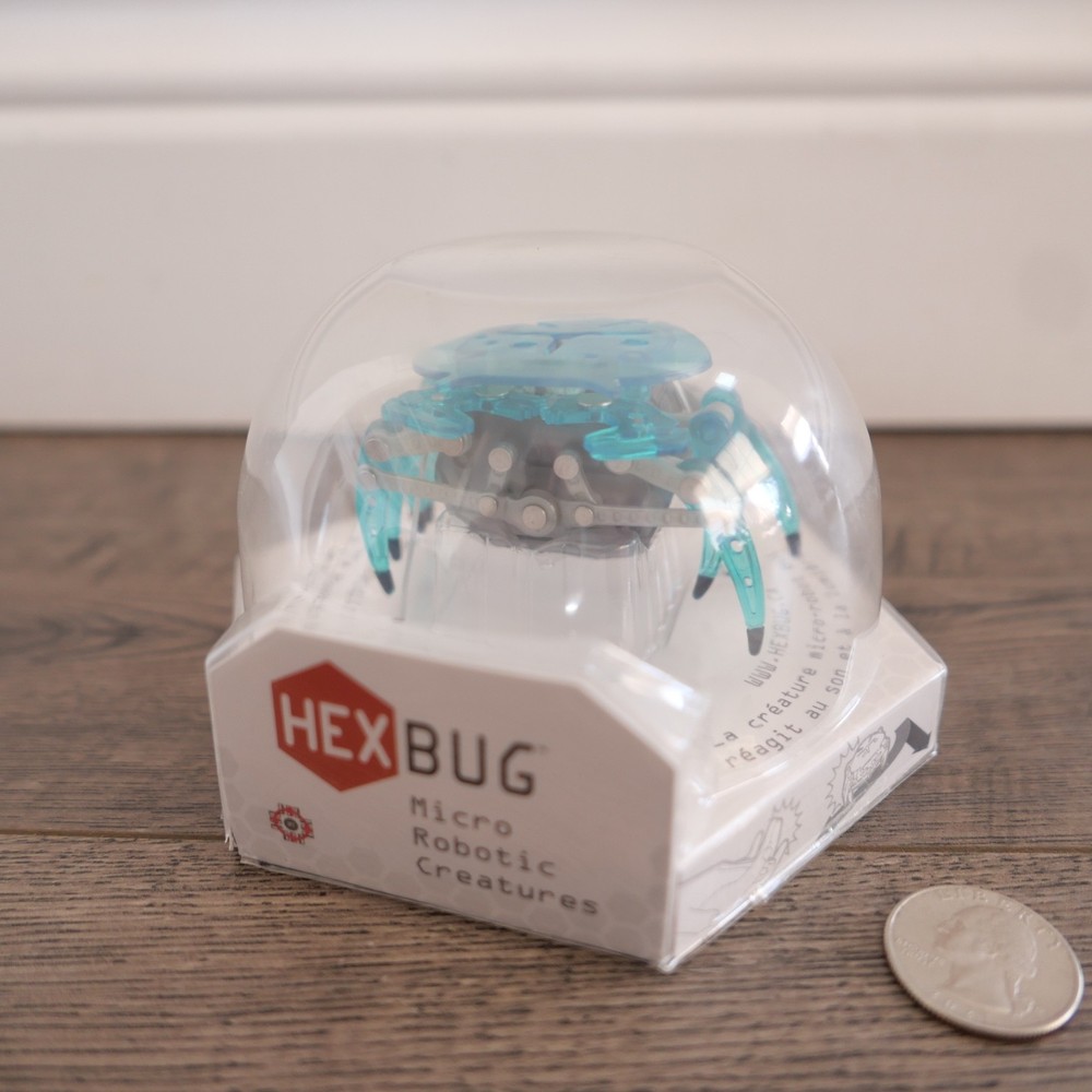 Hex Bug Micro Robotic Creatures Crab Light Blue !!! New Sealed