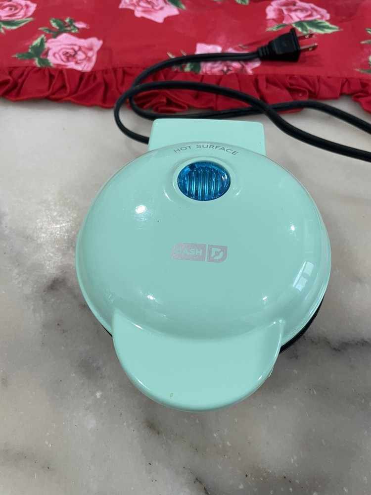 Dash Mini 4" Waffle Maker Non Stick AQUA Color