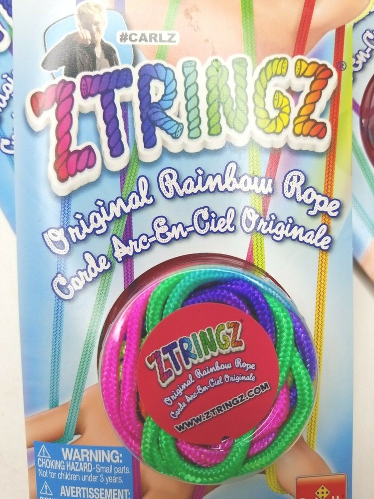 4 ZTRINGZ Original Rainbow Rope Create Finger String Shape Activity Fun Gift NEW