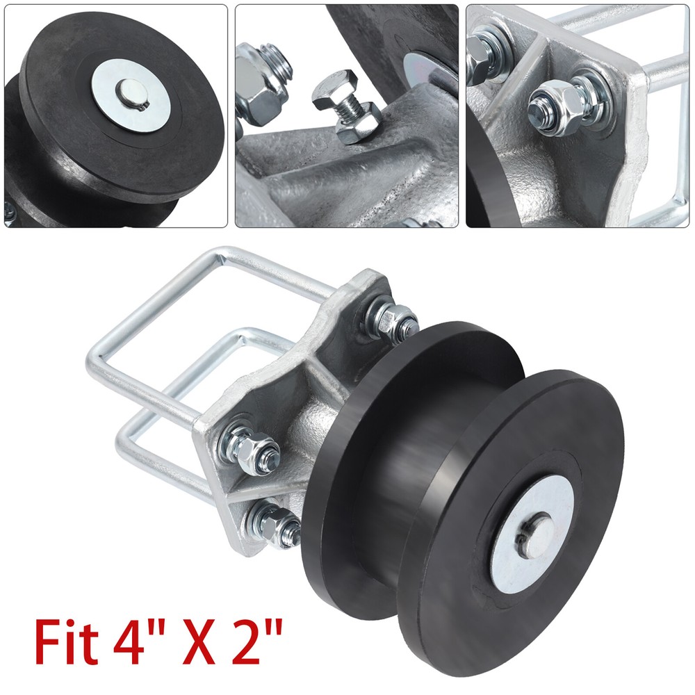 4" Square Post x 2" Sliding Gate Frame Heavy-Duty Nylon Cantilever Roller 1 Pack