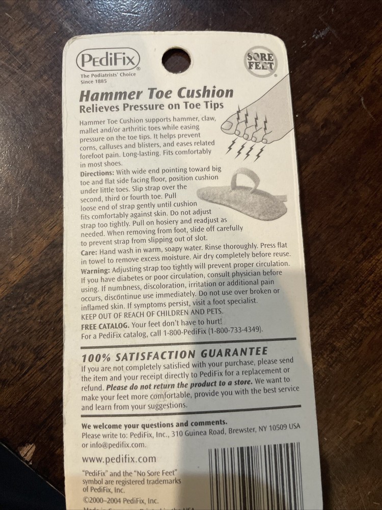 PediFix Hammer Toe Cushion Medium Left