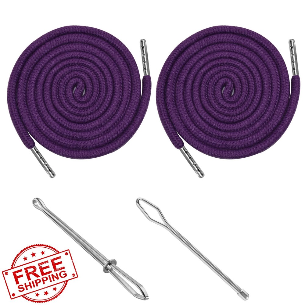 Drawstring Cords, Hoodie String Replacement with Easy Threader (Purple)