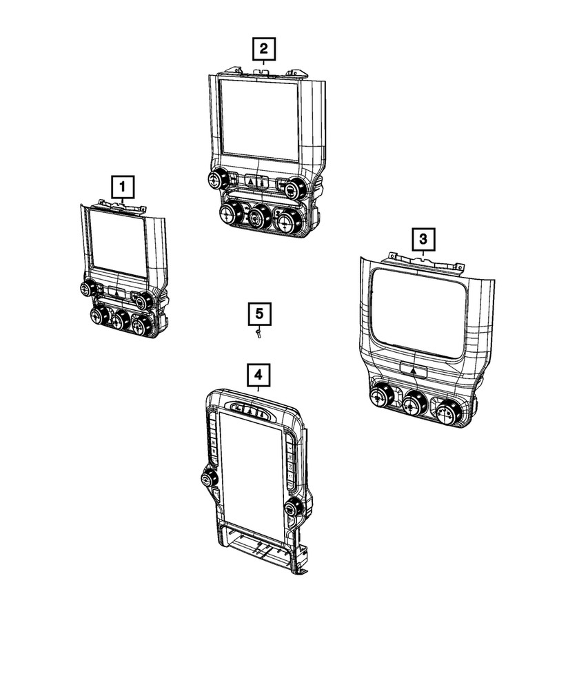Genuine Mopar Center Stack Controls 68370124AC