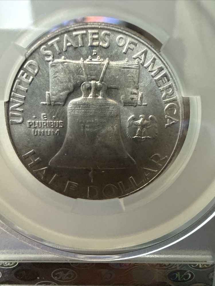 Toned 1954-D CAC MS64 Silver Benjamin Half Dollar
