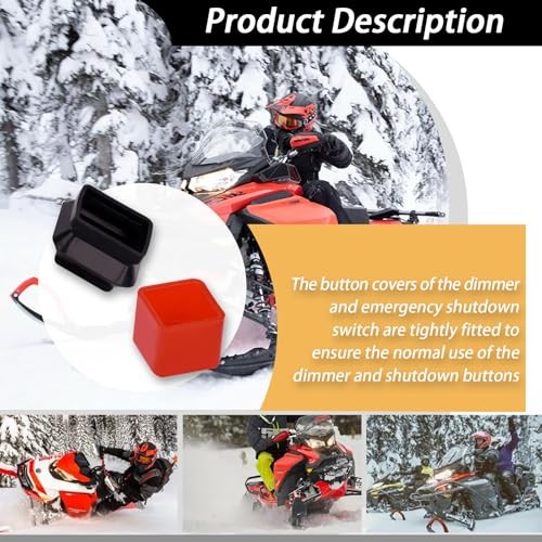 Dimmer Switch Cap & Kill Switch Cap Compatible with Yamaha Snowmobiles, Fits