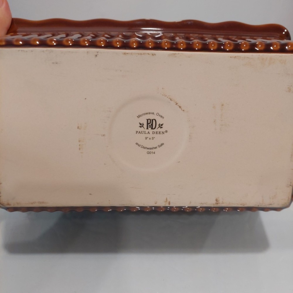 Paula Deen Loaf Pan Southern Braid 9x5 Glazed bakeware