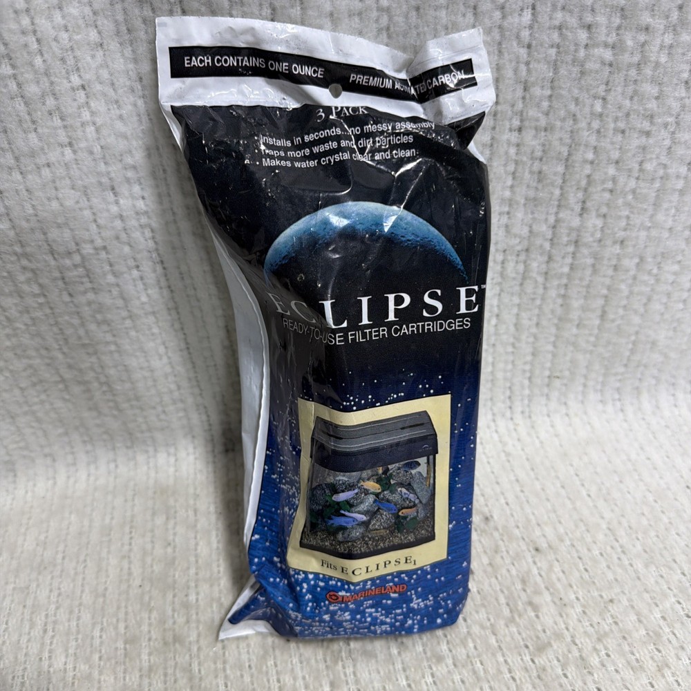 3x Eclipse 1 Ready To Use Filter Cartridges Marineland