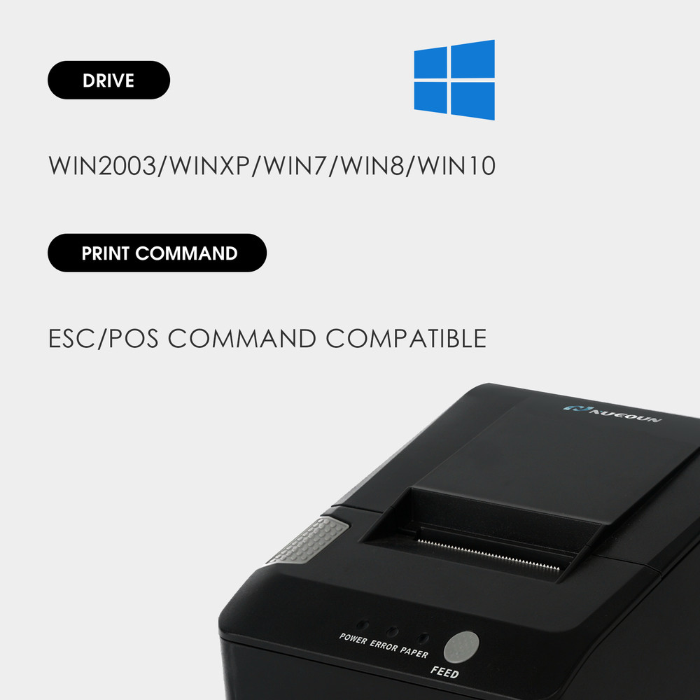 Thermal Receipt Printer 58mm POS Label Printer RS-232 Interface Connect VC-7